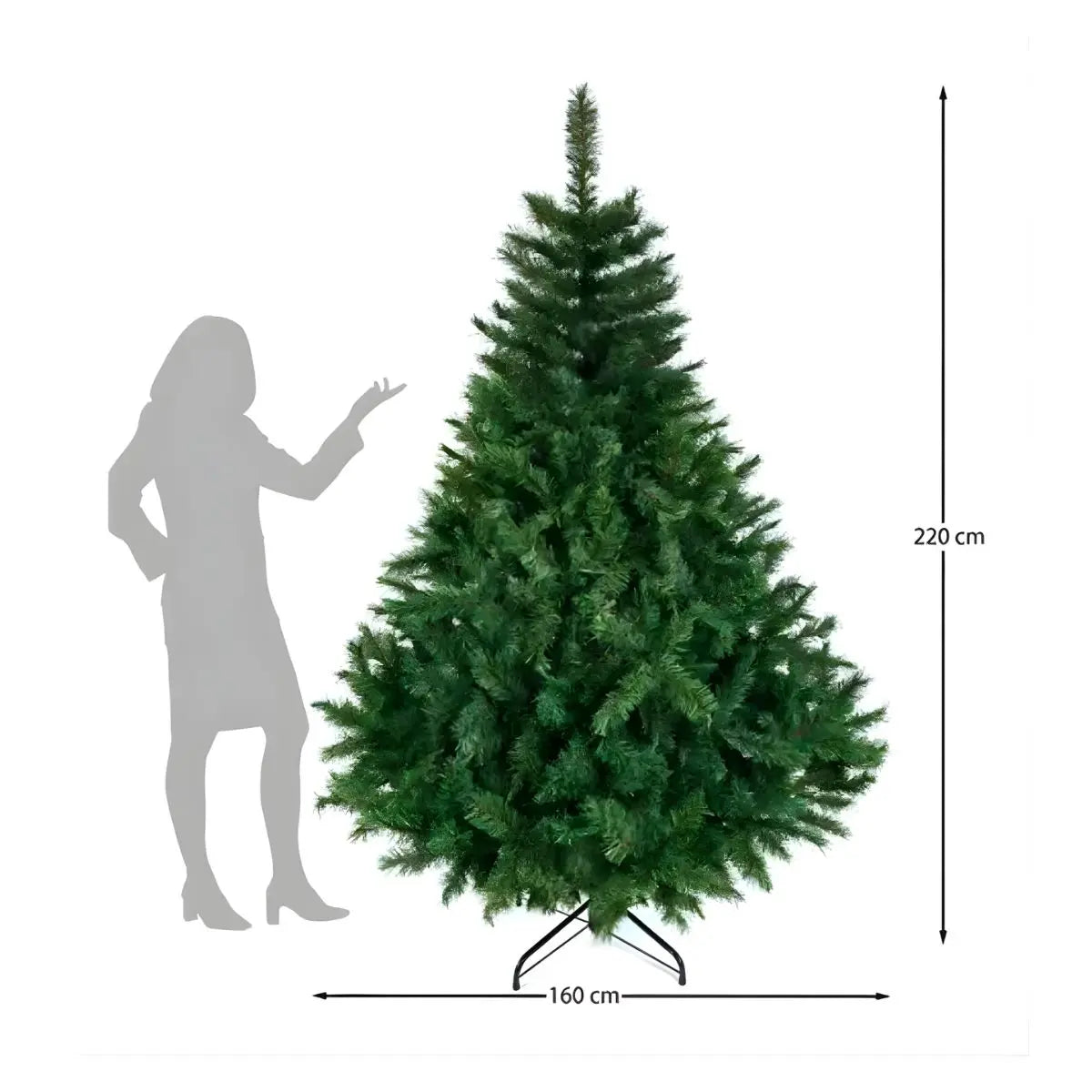 Arbol Navidad Naviplastic Pino Bavaro Lujo Vde No7 220cm Color Verde - Navitek - detalle