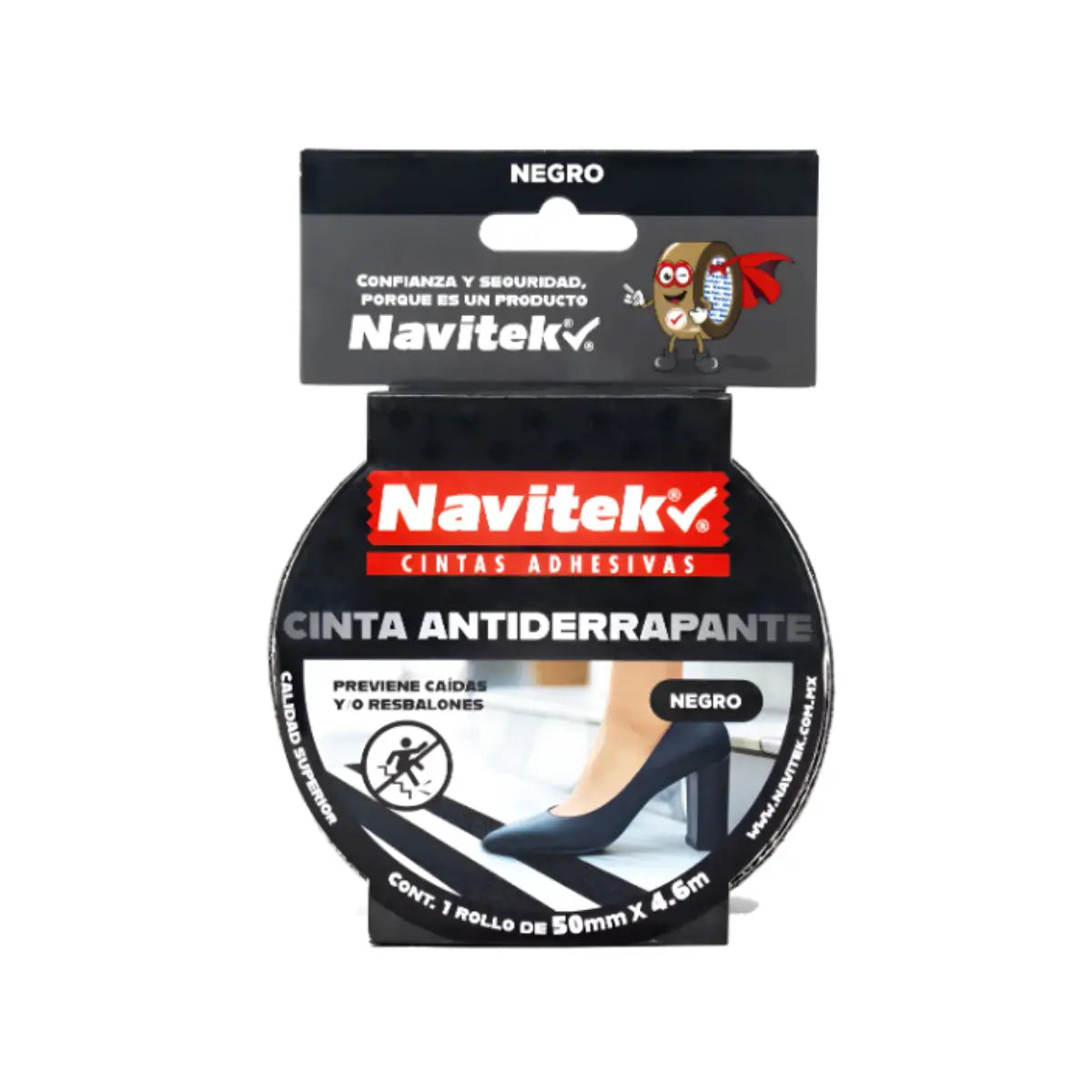 CINTA ANTIDERRAPANTE NEGRO 25 MM X 9.1M NAVITEK - Offiland