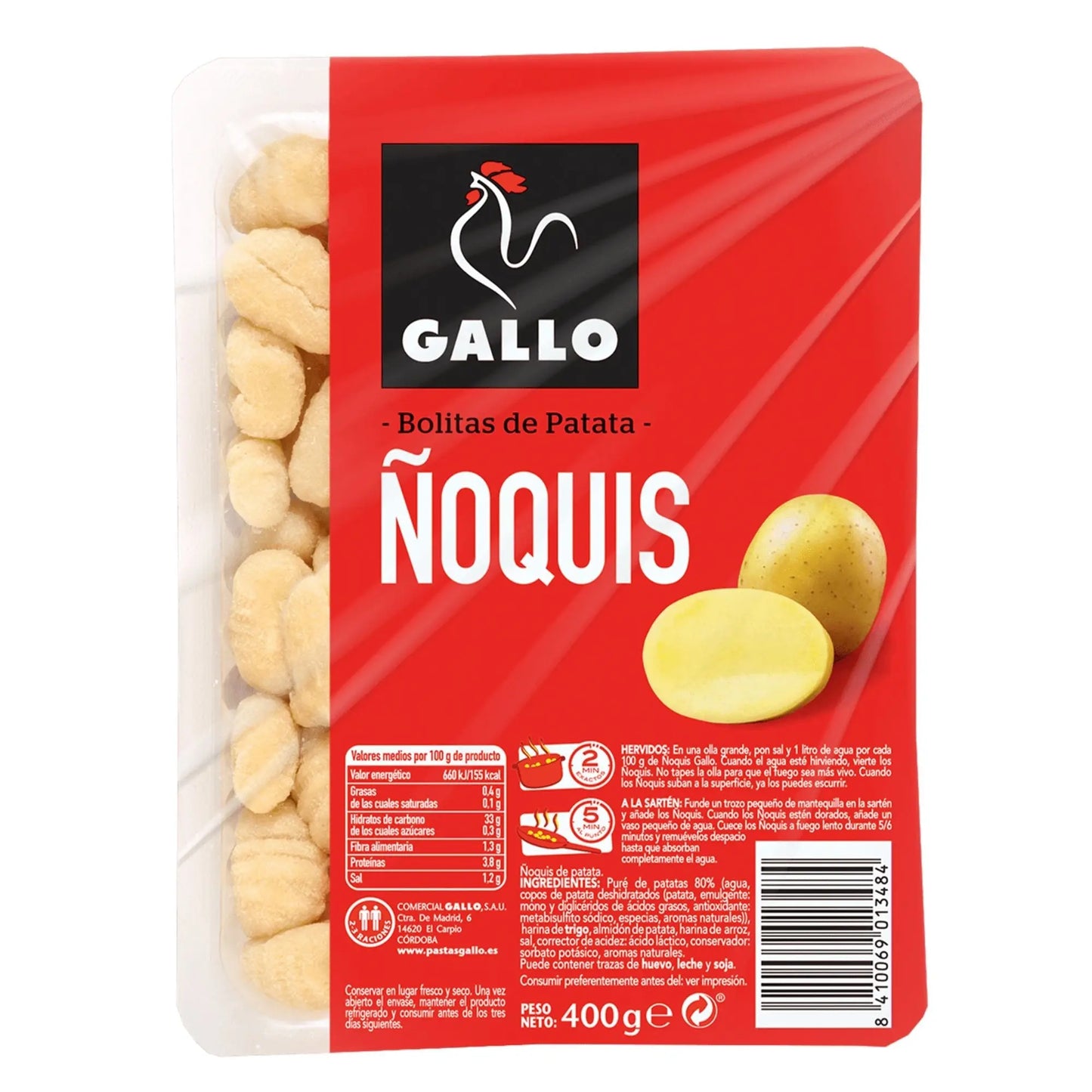Ñoquis 400g - Cesarfer - vista lateral