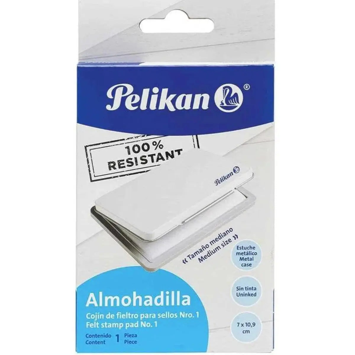 Cojín Fieltro Sellos Metalico N°1 Tinta Pelikan Uso Intenso - Pelikan - empaque