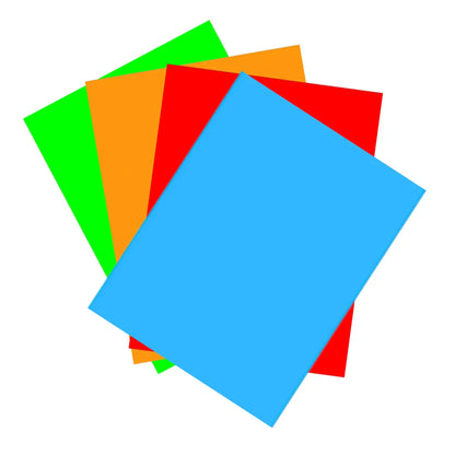 PAPEL BOND 100 HOJAS NEON 4 COLORES 75 g - Office Lab - detalle