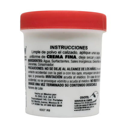 Crema Fina Zapatos El Oso Artículos Piel 170g Color Blanco - El oso - detalle