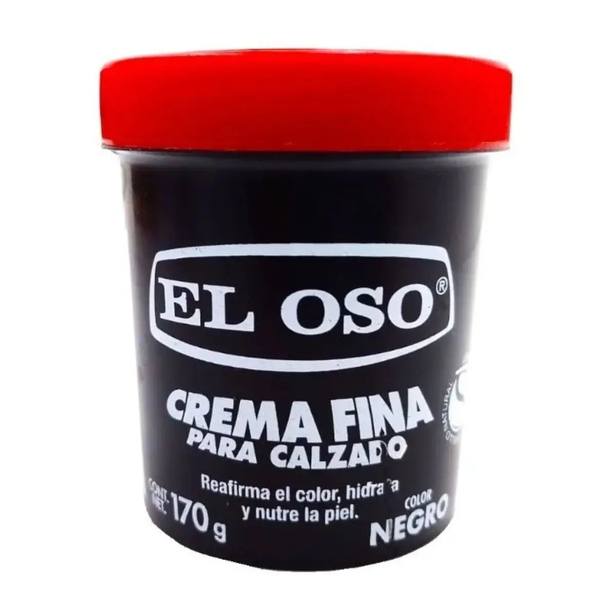 Crema Calzado El Oso Fina Color Negro 170g Limpieza Zapatos - El oso - empaque