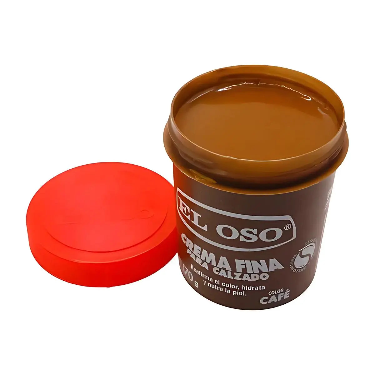 Crema Calzado El Oso Fina Color Café 170g Limpieza Zapatos - El oso
