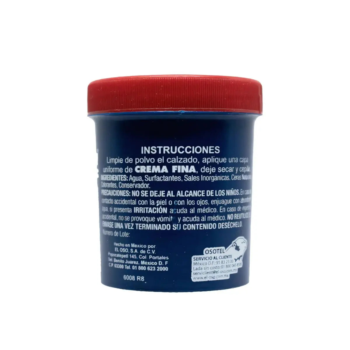 Grasa Crema Fina El Oso Calzado Color Azul 170g Brillo - El oso - vista trasera
