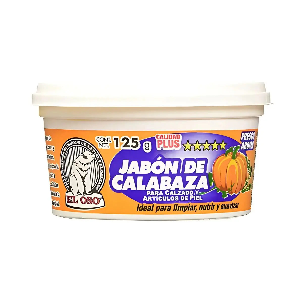 Jabon Calabaza Calzado El Oso Zapataos Nutre Suaviza 125 G - El oso - empaque