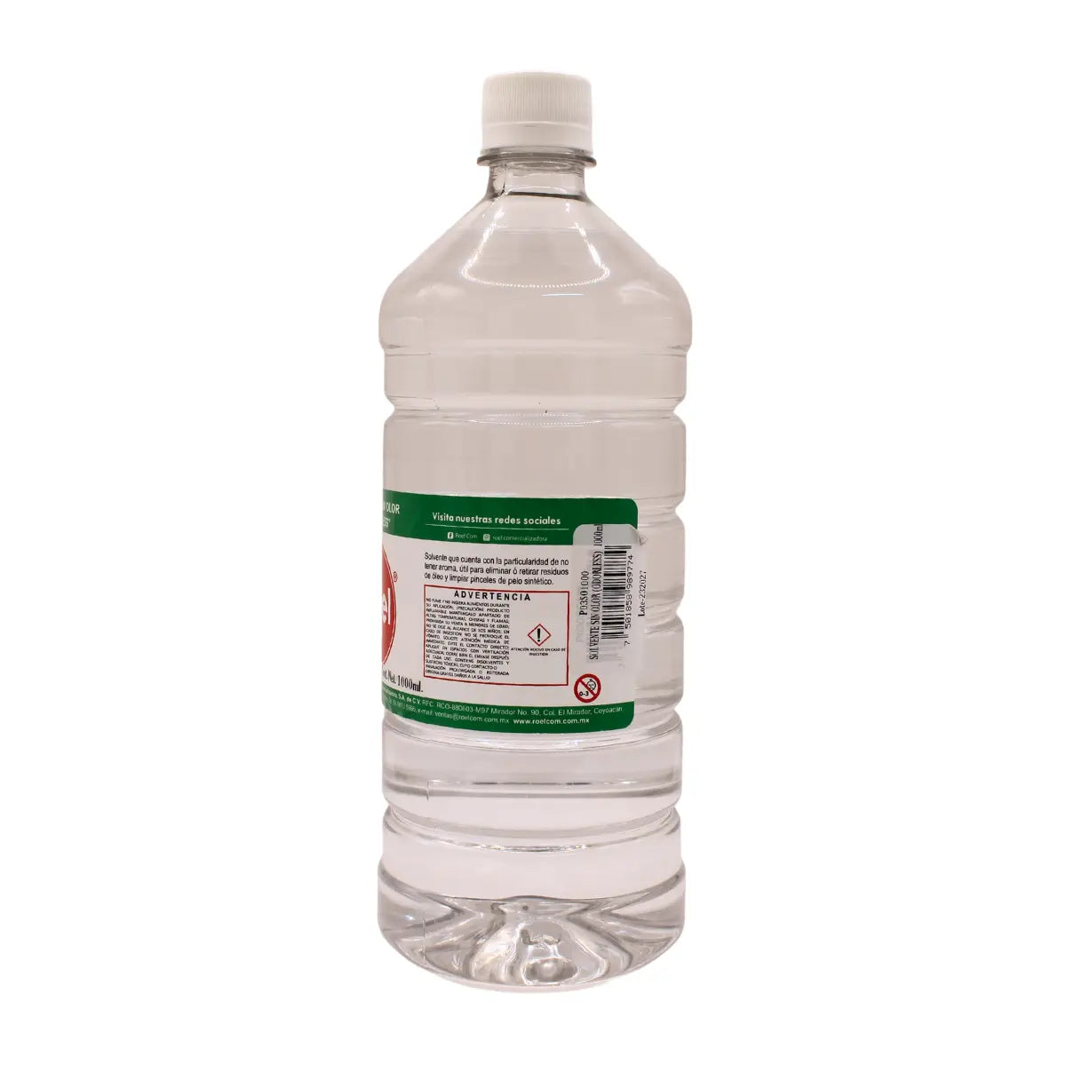 Solvente Sin Olor 1000ml Roel Odorless Transparente Inoloro - Roel - vista lateral