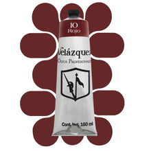 Pintura Al Oleo Profesional Velazquez 160ml color a elegir Rojo - Roel