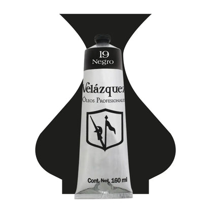 Pintura Al Oleo Profesional Velazquez 160ml color a elegir Negro - Velazquez