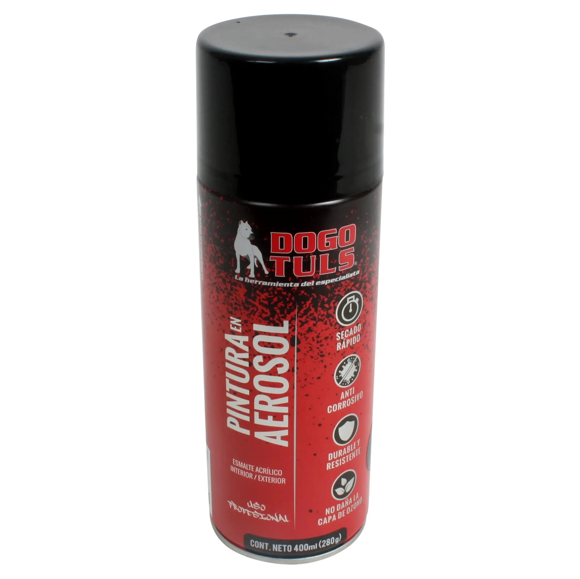 Pintura Aerosol Dogotuls Mate color Negro - Dogotuls - vista lateral