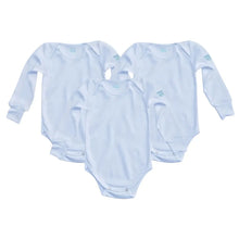 Pañalero AZUL Manga Corta Talla 0 Meses 3 PIEZAS - Coveme - vista lateral
