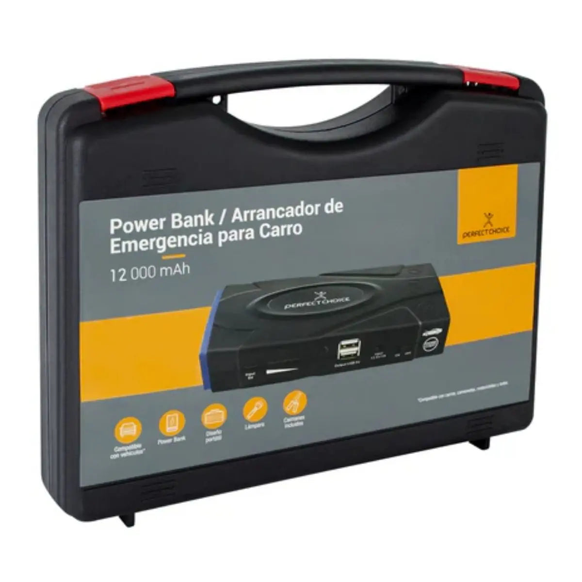 Arrancador Power Bank Auto Portatil Perfect Choice Caimanes - Perfect Choice - detalle