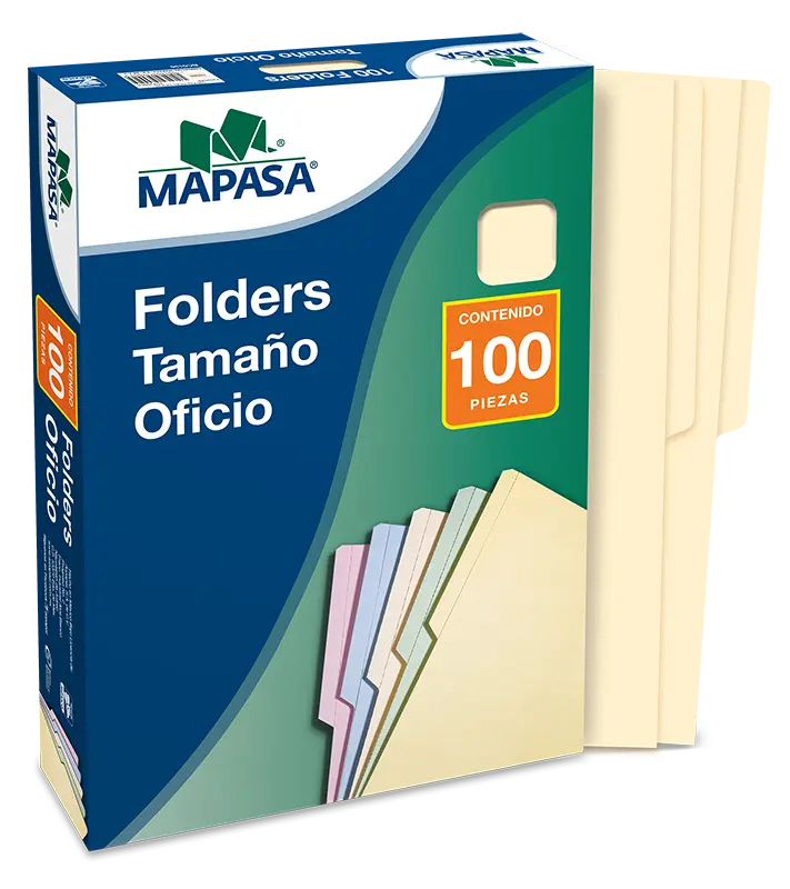 Folder Tamaño Oficio Mapasa Color Crema 100pzas Pc0002 - Mapasa