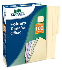Folder Tamaño Oficio Mapasa Color Crema 100pzas Pc0002 - Mapasa