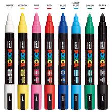 8 Marcadores Posca Punta Media Redonda Colores Surtidos - Azor