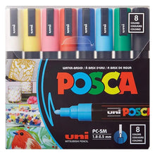 8 Marcadores Posca Punta Media Redonda Colores Surtidos - Azor - vista lateral