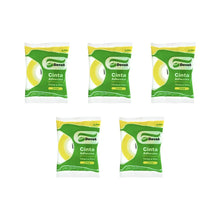 Pack 5 Cinta Adhesiva Corte Fácil Transparente de 12x33 Devek - Devek - vista lateral