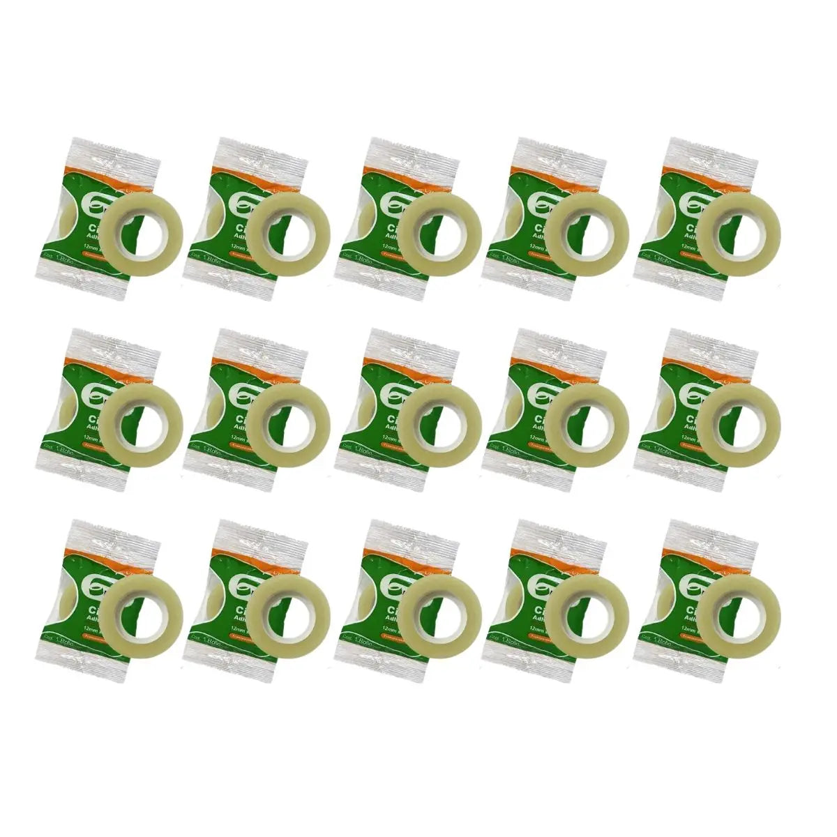 Pack 15 Cinta Adhesiva Corte Fácil Transparente de 12x65 Devek - Devek