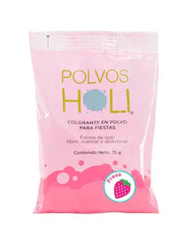 Polvos Holi Frutales Rosa - Fresa Bolsa 75gr - Polvos Holi