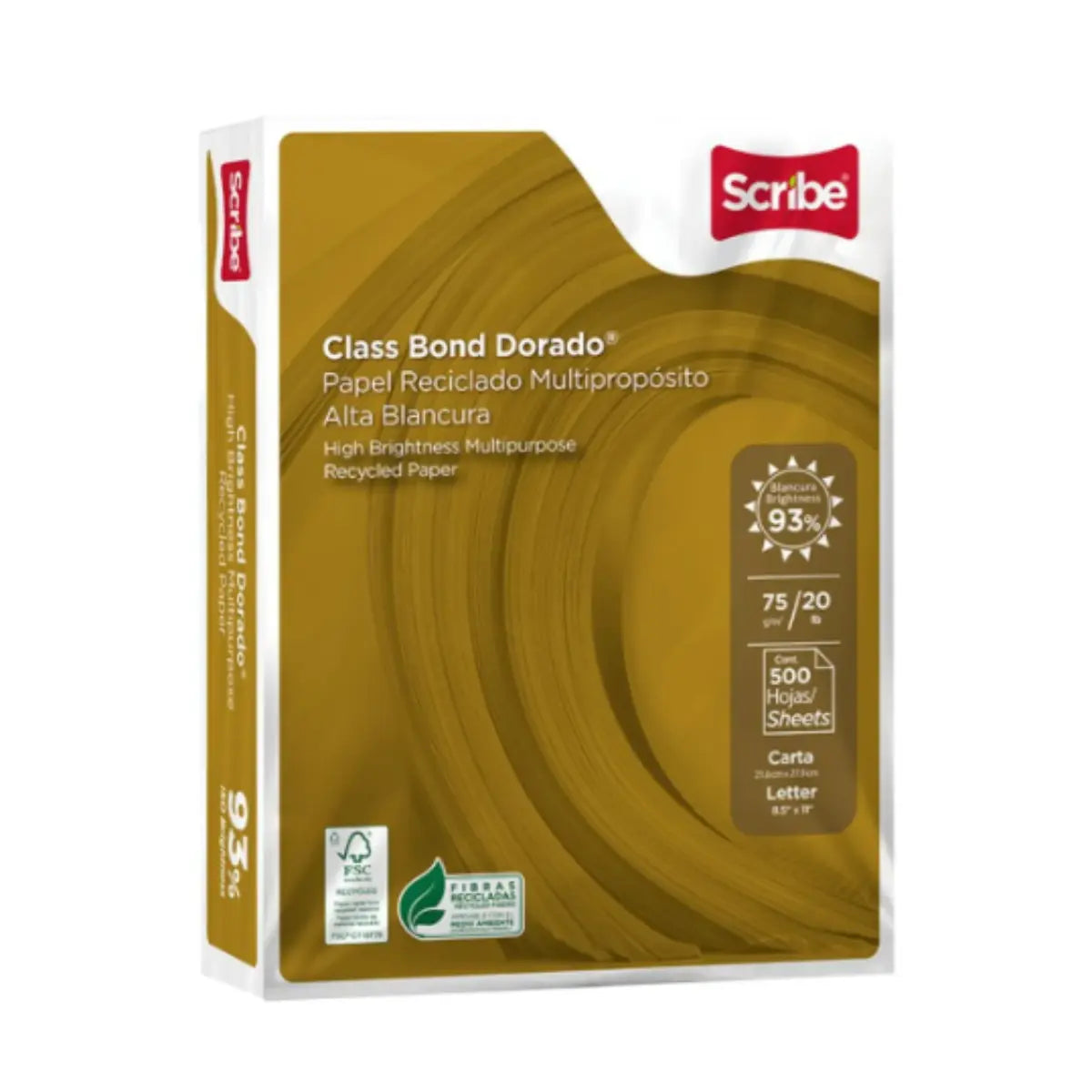 500 Hojas Papel Class Bond Dorado Scribe - Scribe