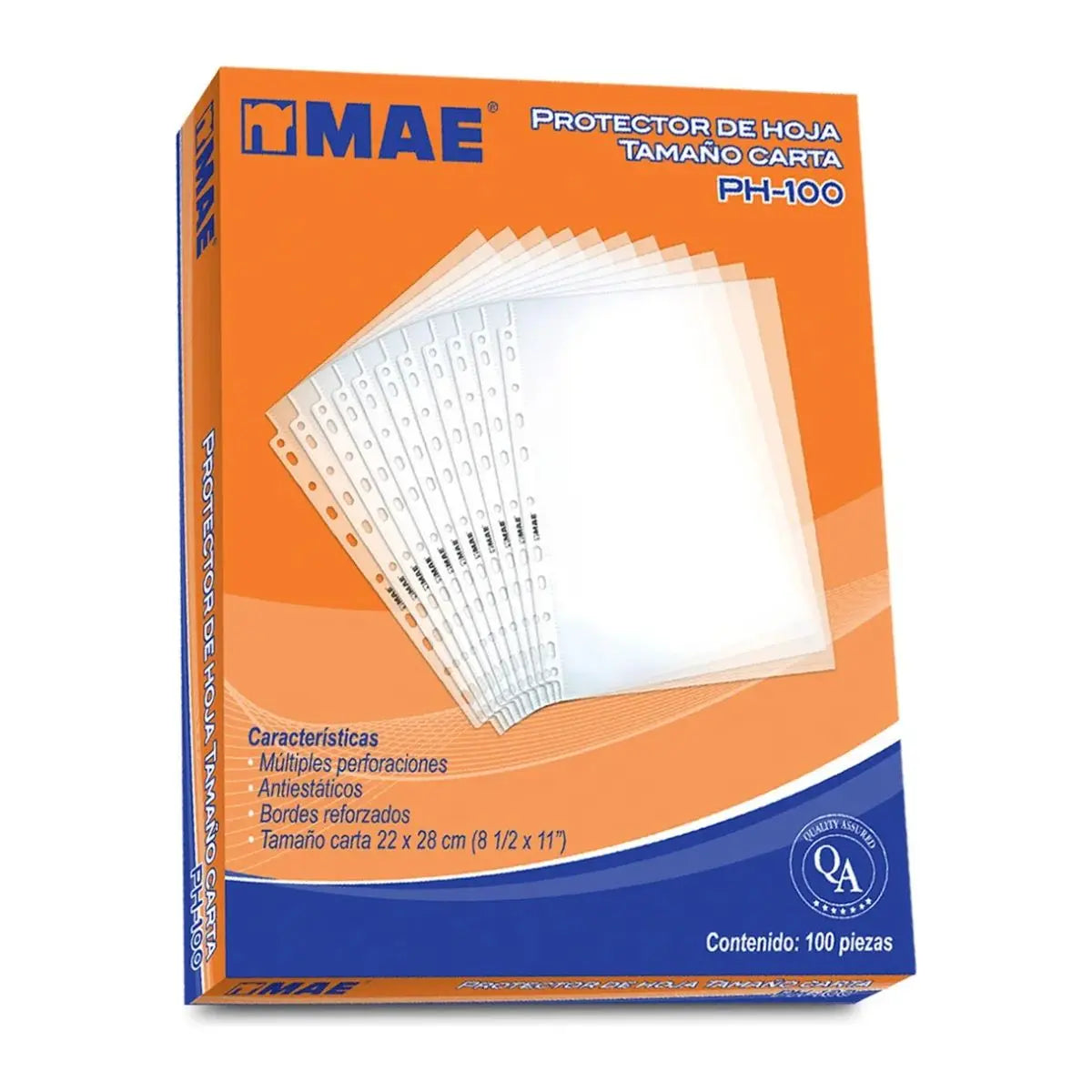 Protectores Hojas Tamaño Oficio Caja 100 pzas MAE - Mae