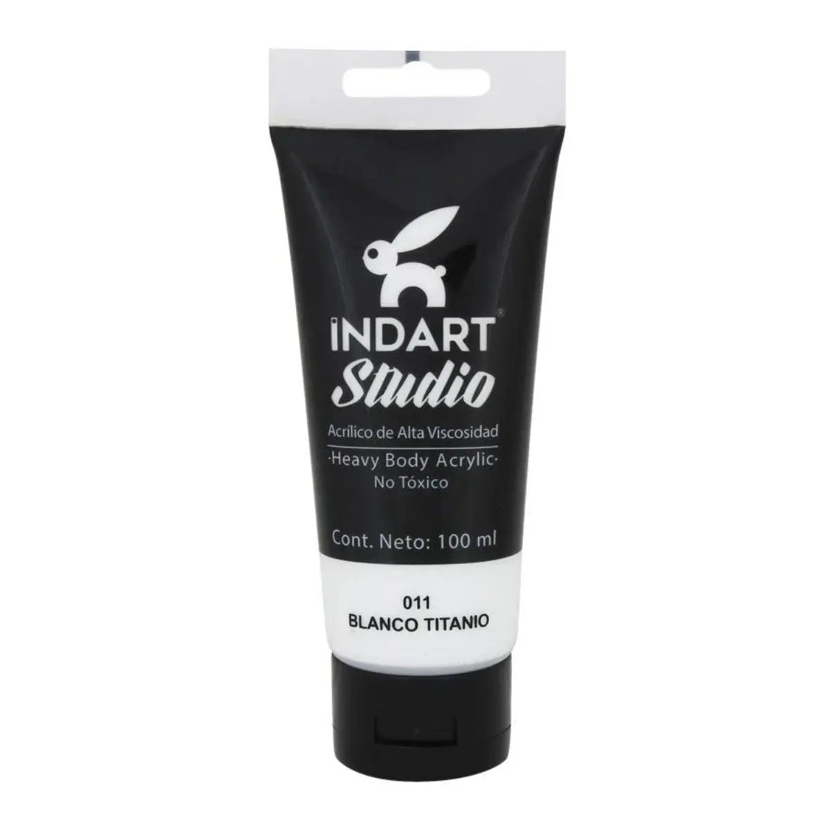 Pintura Acrilica Alta Viscosidad Indart Studio 100ml Colores Blanco Titanio - Roel