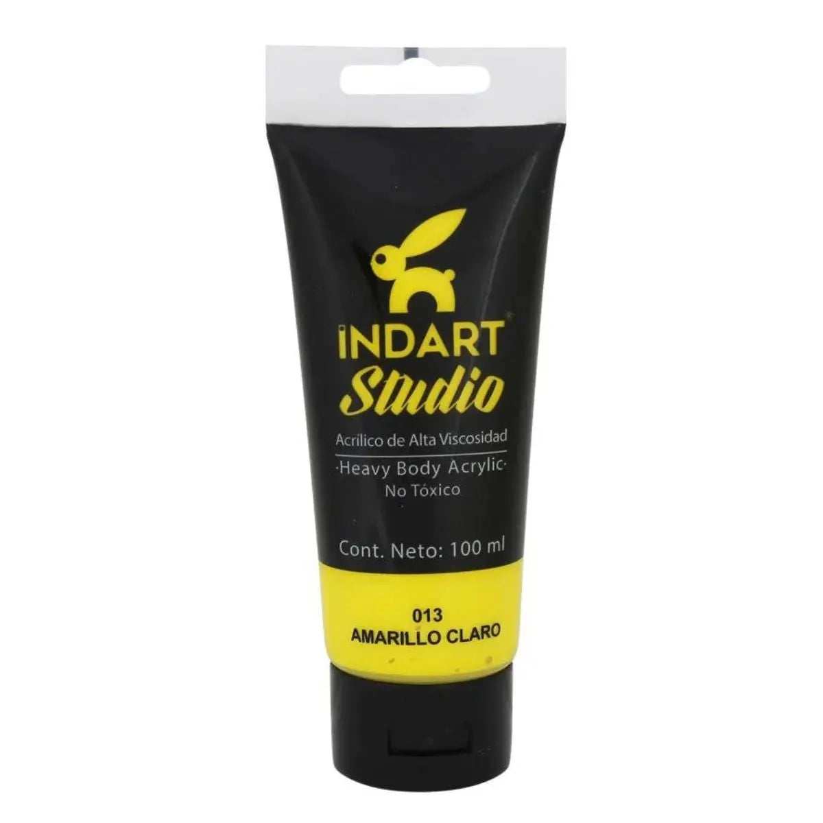 Pintura Acrilica Alta Viscosidad Indart Studio 100ml Colores Amarillo claro - Roel