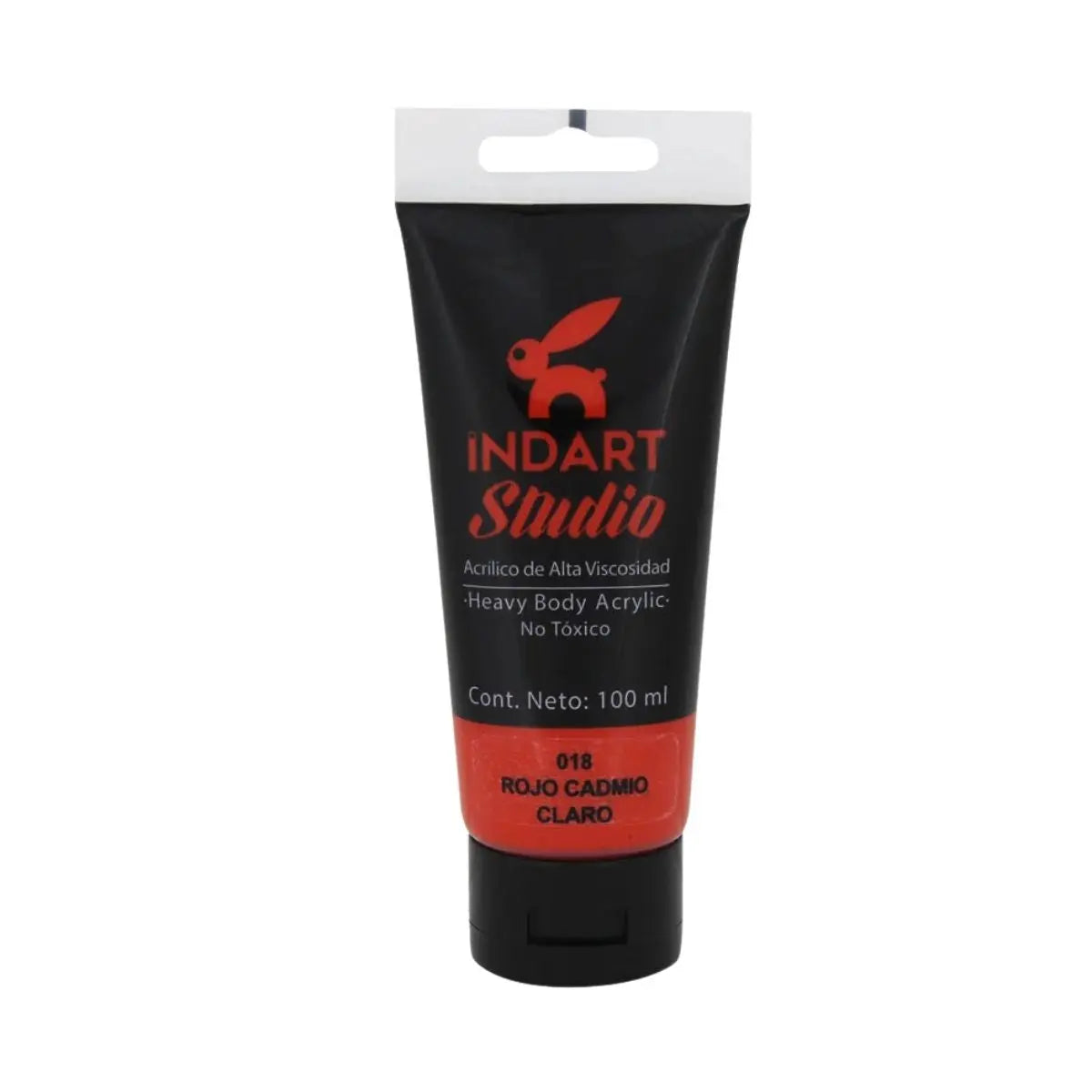 Pintura Acrilica Alta Viscosidad Indart Studio 100ml Colores Rojo Cadmio - Indart