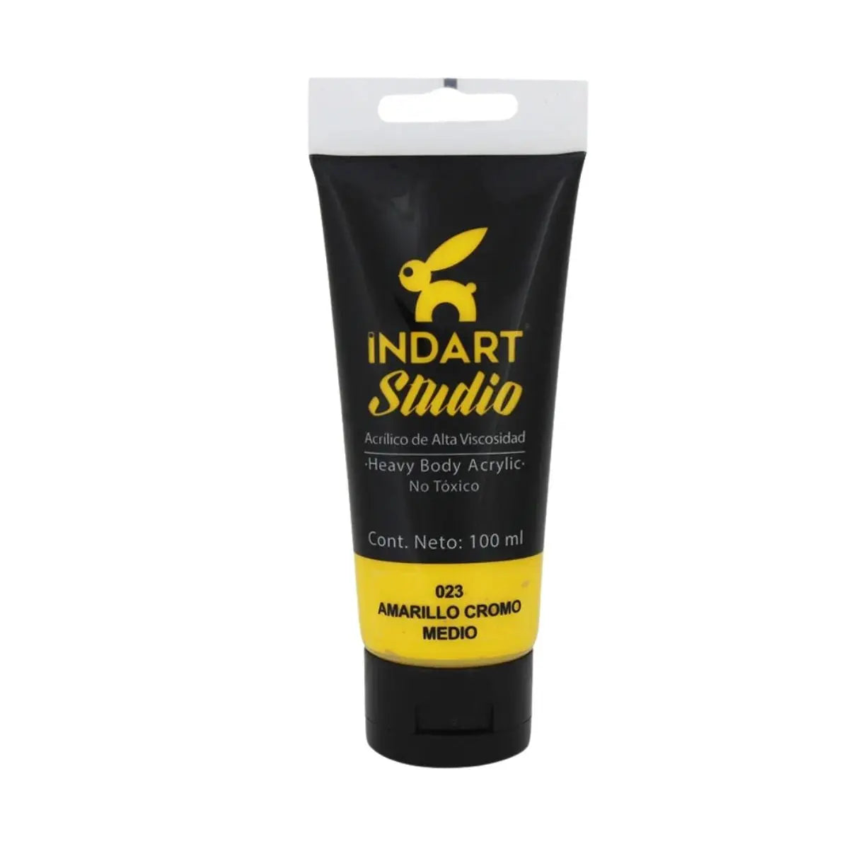 Pintura Acrilica Alta Viscosidad Indart Studio 100ml Colores Amarillo Cromo - Indart