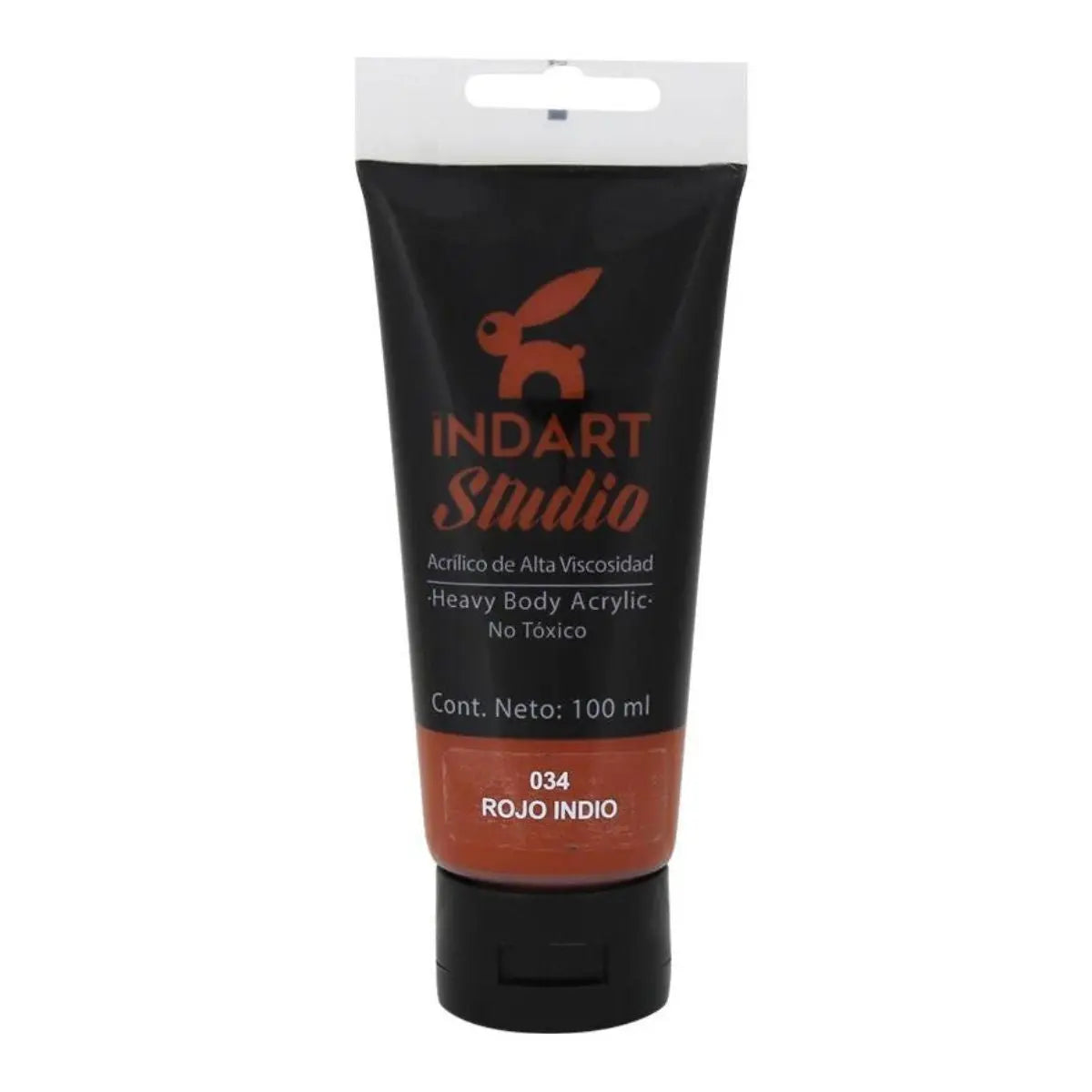 Pintura Acrilica Alta Viscosidad Indart Studio 100ml Colores Rojo Indio - Roel