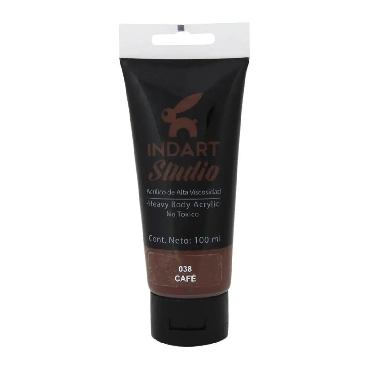 Pintura Acrilica Alta Viscosidad Indart Studio 100ml Colores Café - Roel