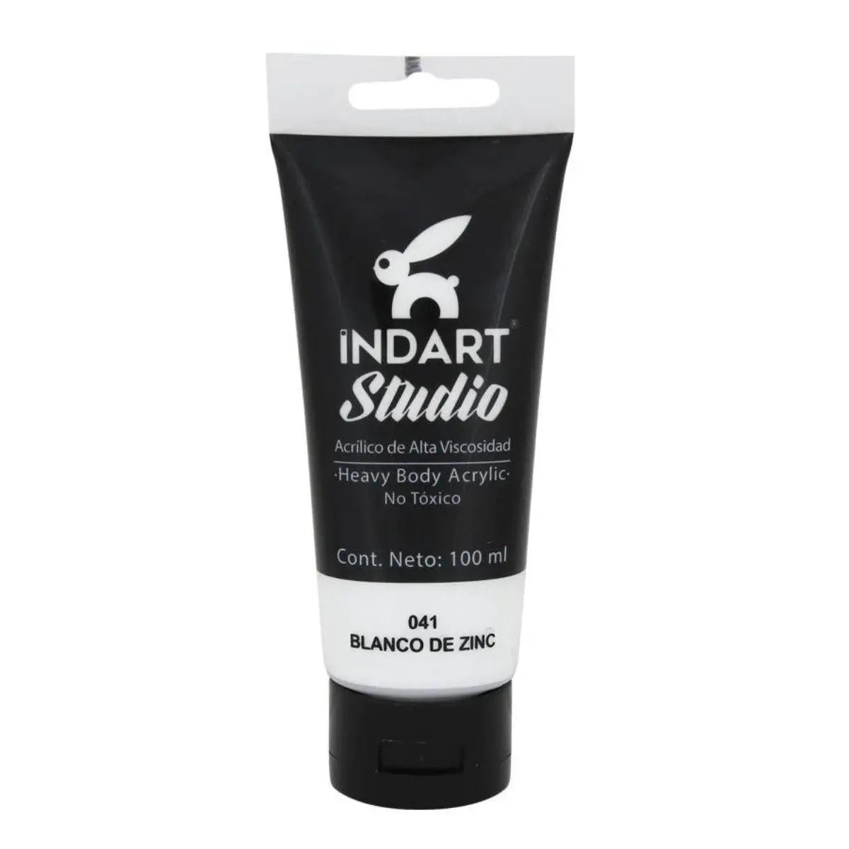 Pintura Acrilica Alta Viscosidad Indart Studio 100ml Colores Blanco de Zinc - Roel