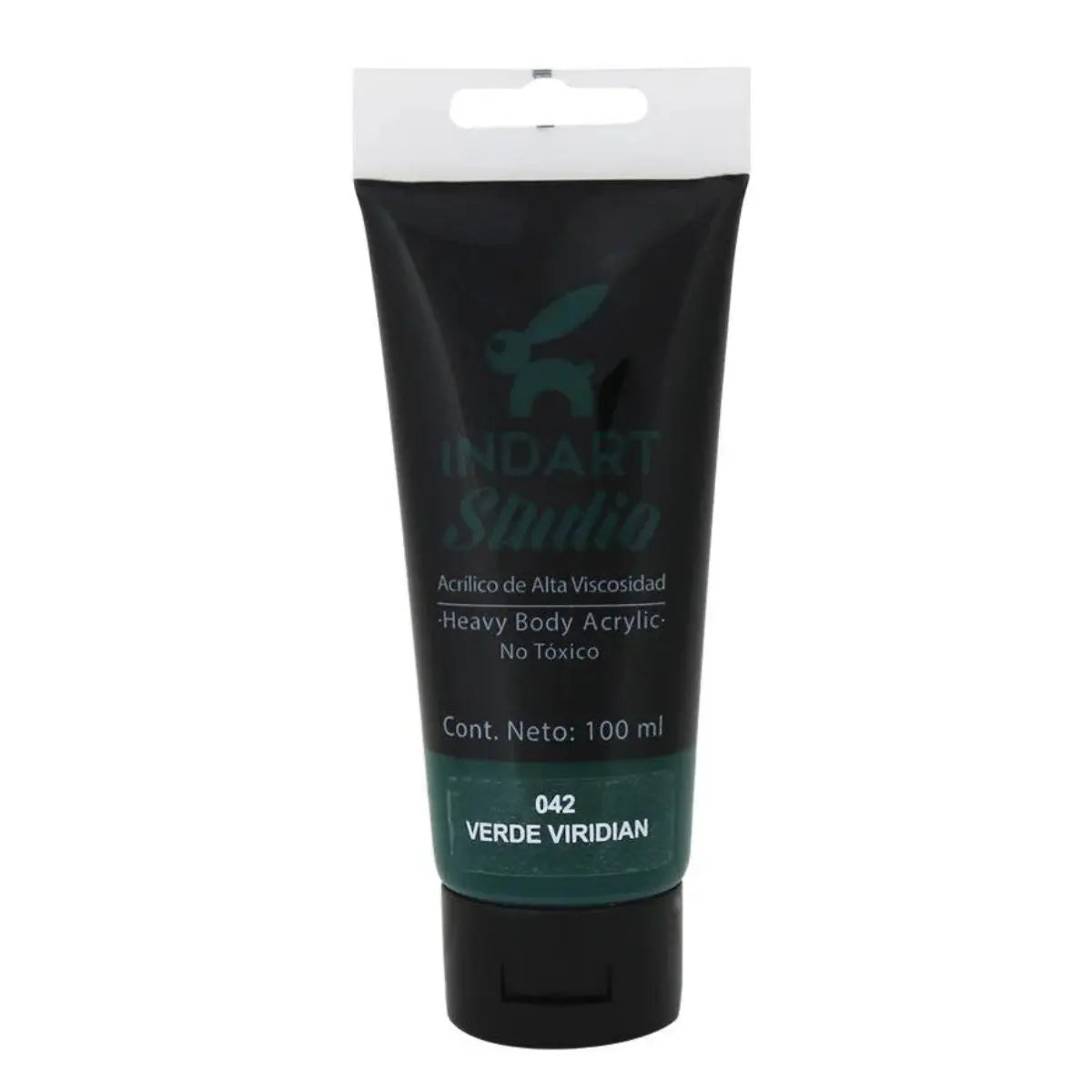 Pintura Acrilica Alta Viscosidad Indart Studio 100ml Colores Verde Viridian - Roel