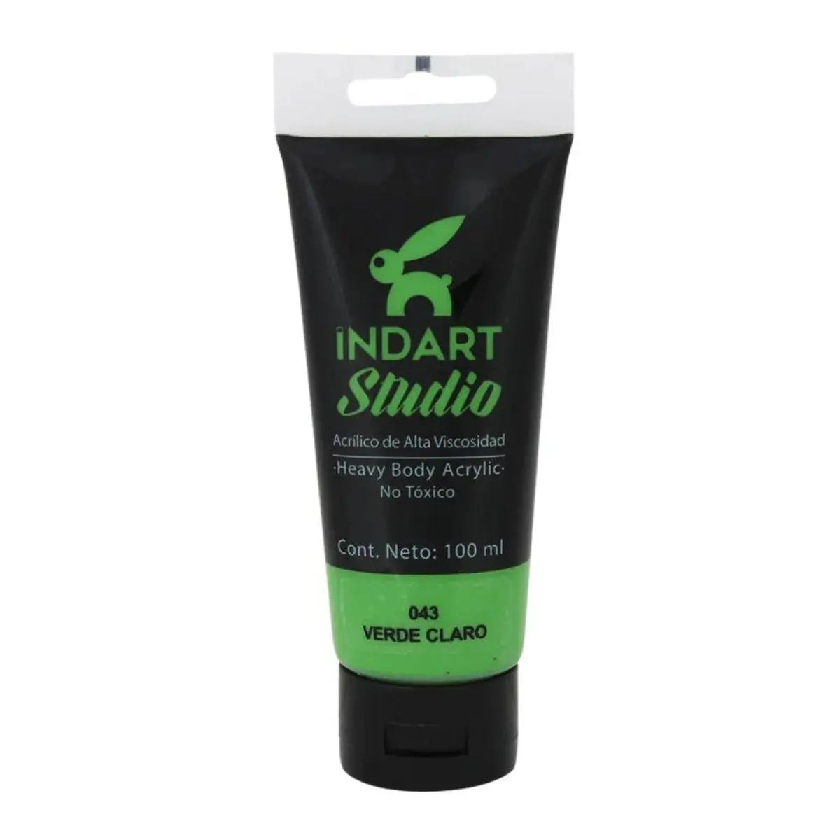 Pintura Acrilica Alta Viscosidad Indart Studio 100ml Colores Verde Claro - Roel