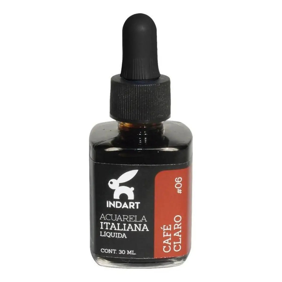 Acuarela Liquida Italiana Indart Frasco Vidrio 30ml Colores Café Obscuro - Indart