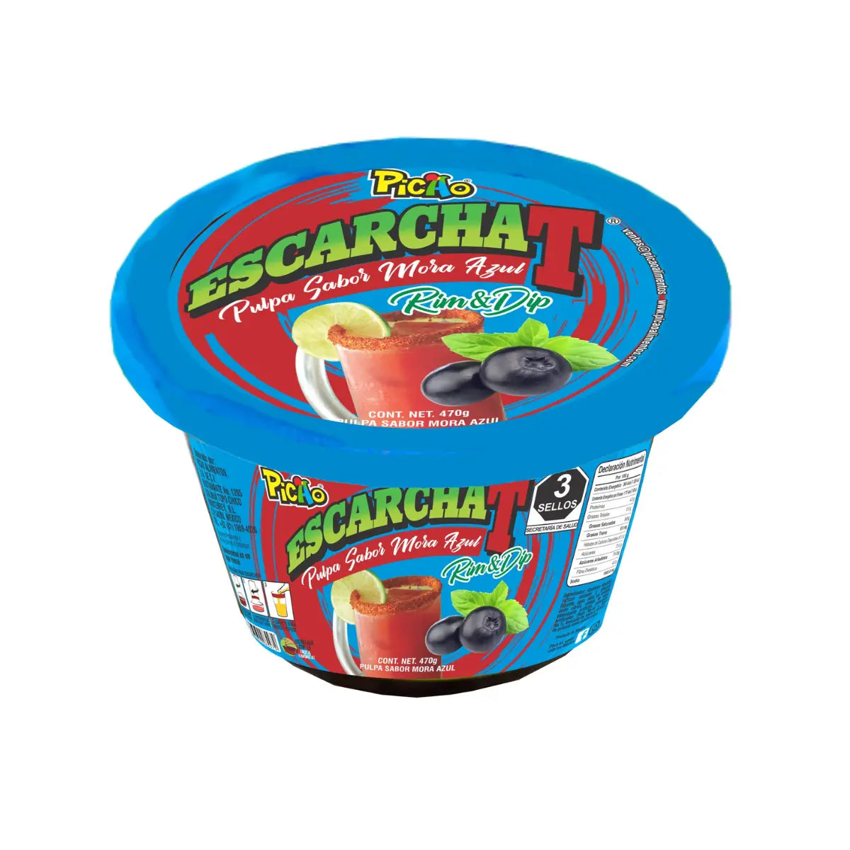 Escharchado Bebidas Sabor Mora Azul Picao 470gr Picante - Coveme