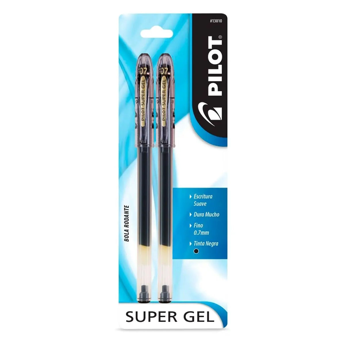 2 Boligrafos Pilot Super Gel Punto Fino Color A Elegir Negro - Pilot