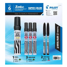 Kit Marcadores Permanentes Pilot Difentes Tamaño Color Negro - Pilot