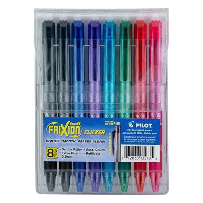8 Plumas Borrables Pilot Frixion Ball Clicker Colores Surtidos - Pilot