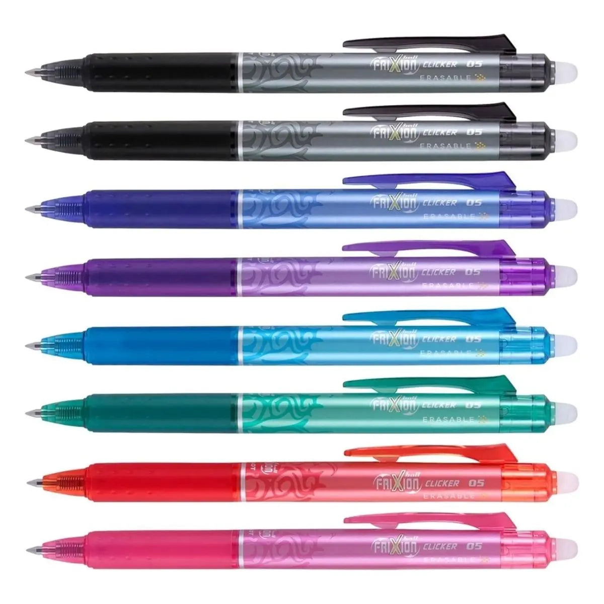 8 Plumas Borrables Pilot Frixion Ball Clicker Colores Surtidos - Pilot - vista lateral