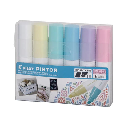 6 Plumones Pintor Pilot Grueso Colores Pastel - Pilot - vista lateral