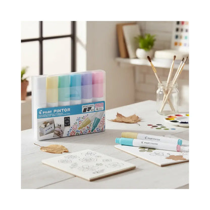 6 Plumones Pintor Pilot Grueso Colores Pastel - Pilot