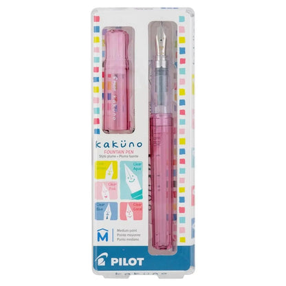 Pluma Fuente Kakuno Family Pilot Punto Mediano Tinta Negra Rosa - Pilot
