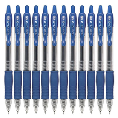 12 Plumas/boligrafo Gel G2-5 Pilot Extra Fino Color A Elegir Azul - Pilot