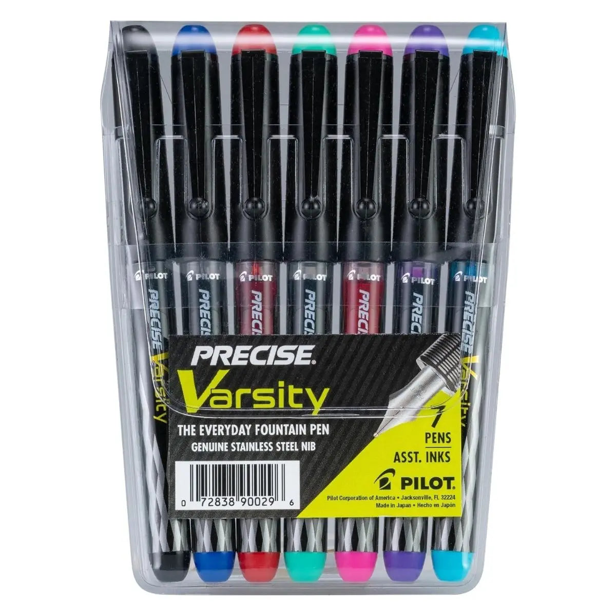 7 Plumas Fuente Varsity Pilot Punto Medio Colores Surtidos - Pilot