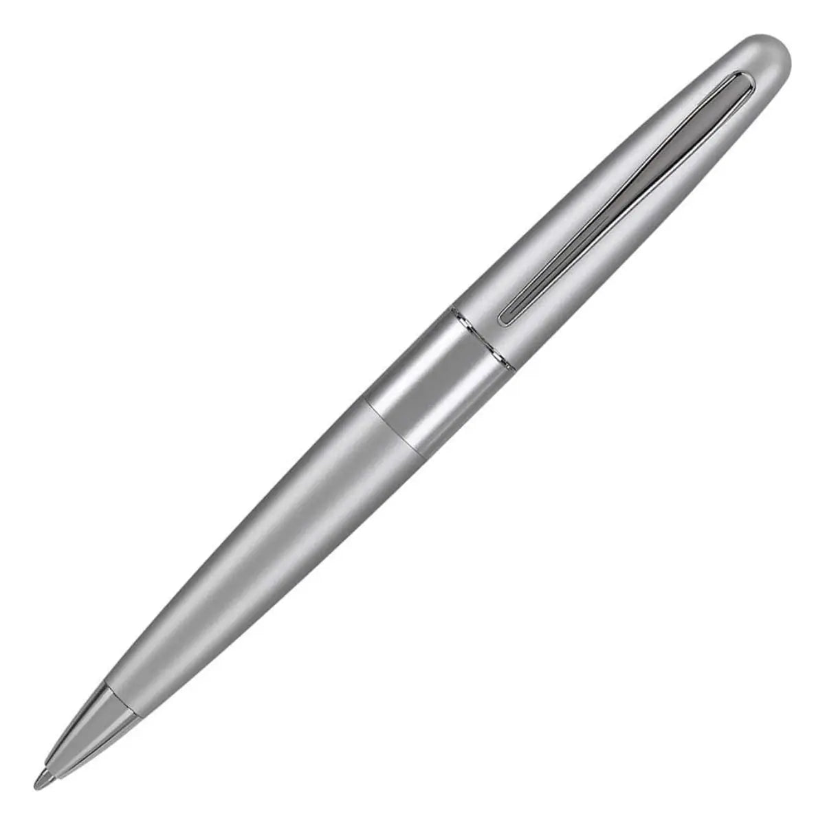 Bolígrafo Metropolitan Mr-1 Pilot Punto Mediano Acabado Mate Tinta Negro Exterior Plateado - Pilot