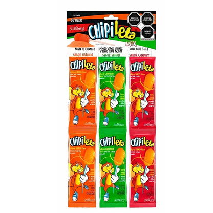30 Paletas Caramelo Macizo Chipileta Polvo Sabores Surtido - Pilot - vista lateral