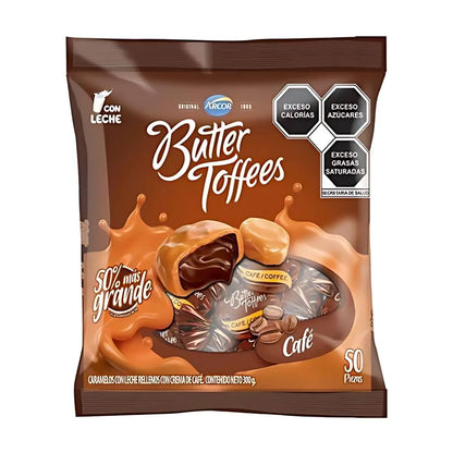 50 Caramelos Butter Toffees Arcor Con Cafe 300gr Bolsa - Pilot