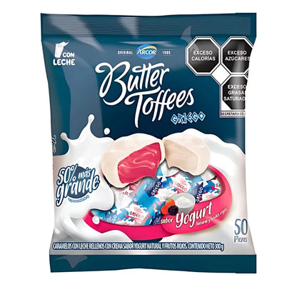 50 Caramelos Yogurt Y Frutos Rojos Butter Toffees 300gr - Pilot - vista lateral