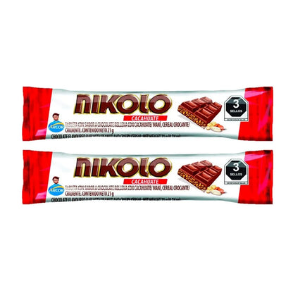 Pack 30 Barras Chocolate Con Cacahuate Nikolo Arcor - Pilot